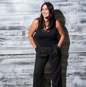 Black Linen Self Tie Wide Leg Pant Torid Size 2